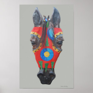 Pôster Máscara 3 do cavalo
