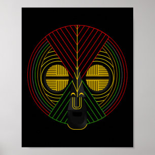 Poster Máscara Africana do Mês da História Negra
