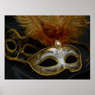 Poster Máscara de Carnaval mascarada 