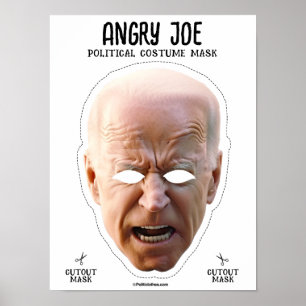 Poster Máscara de Costume de Joe Biden Zangada