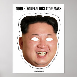 Poster Máscara de Ditador da Coreia do Norte