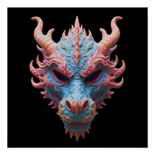 Pôster Máscara de Dragão Aurora