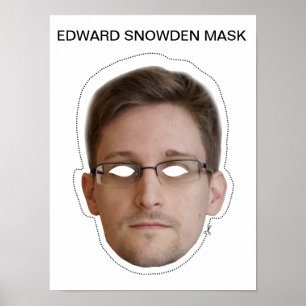 Poster Máscara de Edward Snowden