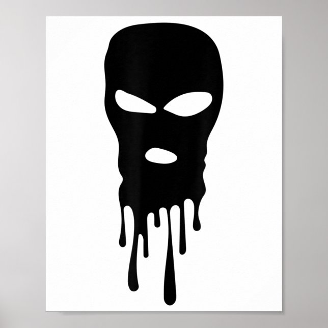Poster Máscara de Esqui Balaclava Bandit Mask Robber Hip  (Frente)