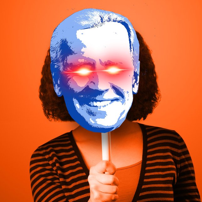 Poster Máscara de fantasia de Branden Halloween (Dark Branden / Dark Biden Halloween Costume Mask
)