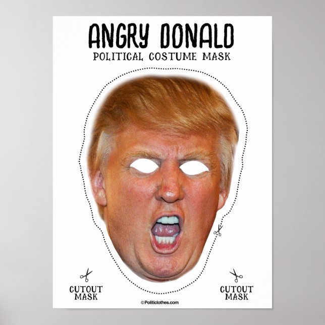 Poster Máscara de fantasia de Donald Zangada (Frente)