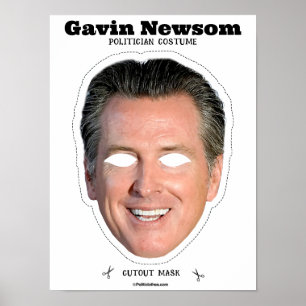 Poster Máscara de fantasia de Gavin Newsom