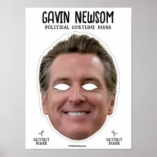 Poster Máscara de fantasia de Gavin Newsom