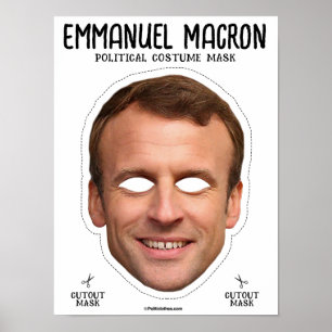 Poster Máscara de fantasia de Macron Emmanuel