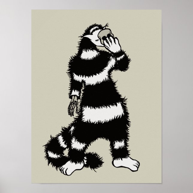 Poster Máscara de Gato Spookure Skeleton Mão Crânio (Frente)