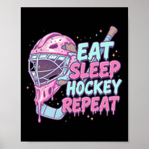 Poster Máscara de Goleiro de Hóquei com Gotejamento de So