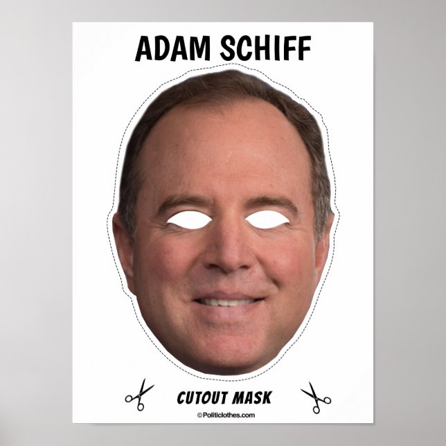 Poster Máscara de Halloween ADAM SCHIFF (Frente)