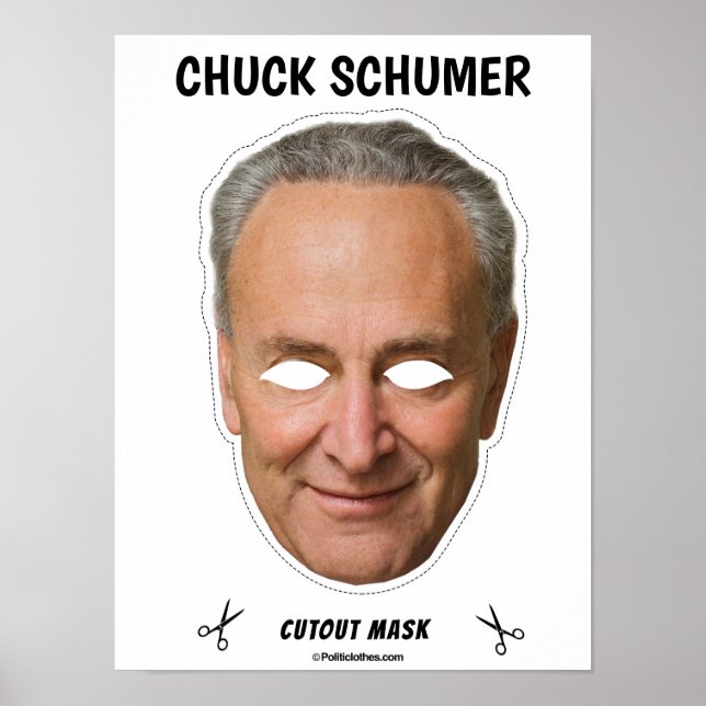 Poster Máscara de Halloween CHUCK SCHUMER (Frente)