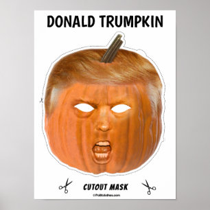 Poster Máscara de Halloween de Donald Trumpkin