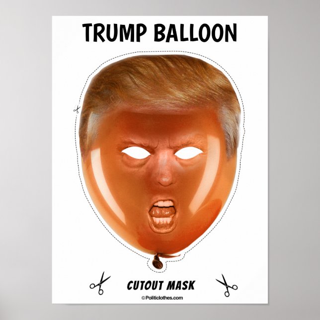 Poster Máscara de Halloween de Trump Balloon (Frente)