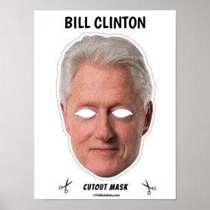 Poster Máscara de Halloween do BILL CLINTON