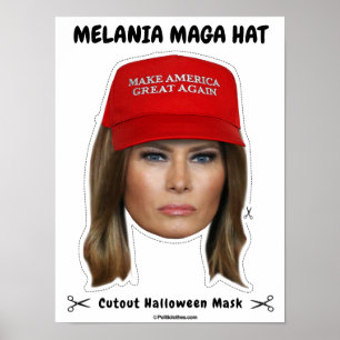 Poster Máscara de Hat Halloween Melania Trump MAGA