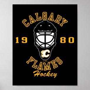 Poster Máscara de hóquei Calgary Flames Vermelha Licencia