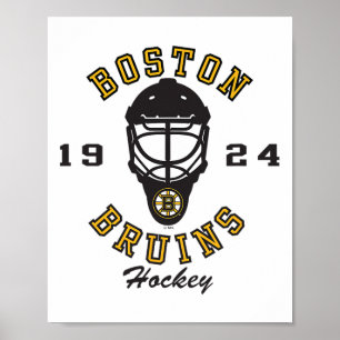 Poster Máscara de hóquei cinza do Boston Bruins licenciad