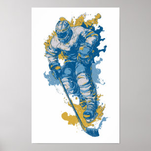 Poster Máscara de Hóquei no Gelo Destacada Esportes de In