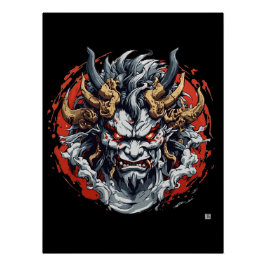 Pôster Máscara de japonês Hannya