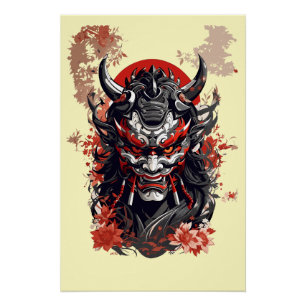 Pôster Máscara de japonês Hannya 3