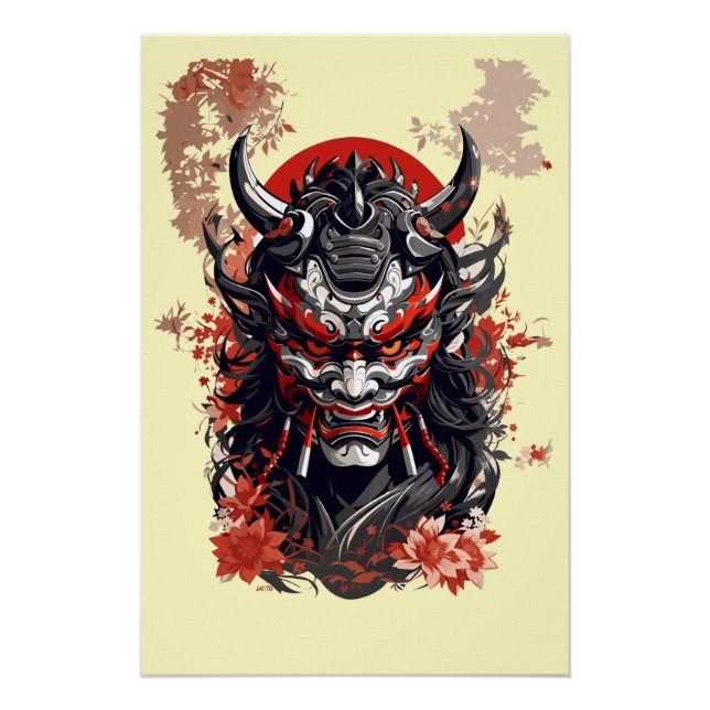 Pôster Máscara de japonês Hannya 3 (Frente)