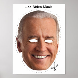 Pôster Máscara de Joe Biden o Dia das Bruxas
