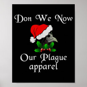 Poster Máscara de Médico da Peste de Natal Usamos Agora N