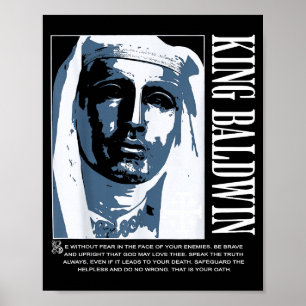 Poster Máscara de Prata Rei Baldwin Iv Meme O Rei Leproso