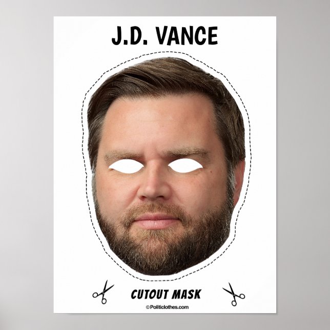 Poster Máscara do JD Vance Halloween (Frente)