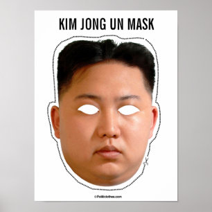Pôster Máscara do Un de Kim Jong