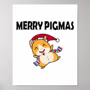 Poster Máscara Facial Merry Pigmas Porco Da Índia Natal D