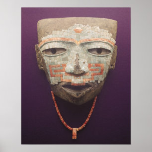 Poster Máscara fúnebre de Teotihuacan
