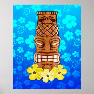 Pôster Máscara havaiana de Tiki