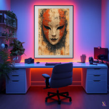 Máscara Mística de Noh - Elegância Teatral Japones