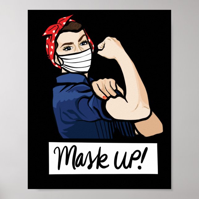 Poster Máscara para cima Rosie the Riveter (Frente)