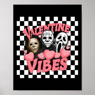 Poster Máscara Retro Groovy Vibrações de Dia dos Namorado