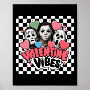 Poster Máscara Retro Groovy Vibrações de Valentim Persona