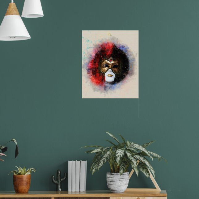Poster máscara venetiana carnaval (Sala de Estar 1)