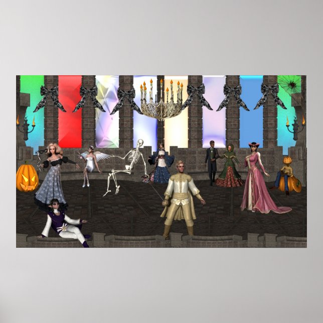 Pôster Mascarada de Halloween (Frente)