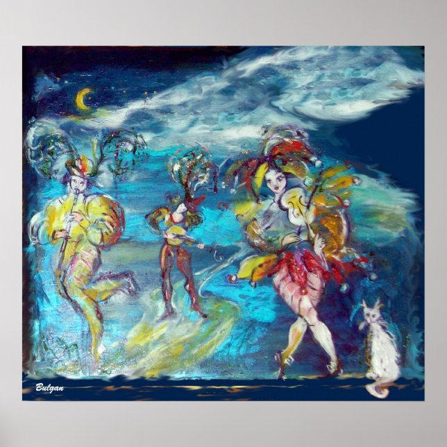 PÔSTER MASCARADA VENETIANO / MÚSICA À NOITE (Frente)