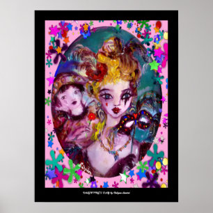 POSTER MÁSCARAS DE MÁSCARA VENEZIANA DO DIA DOS NAMORADOS