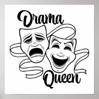 Máscaras de Teatro de Comédia e Tragédia Rainha do