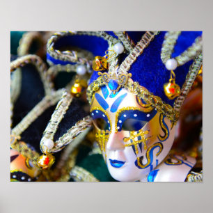 Pôster Máscaras do mascarada do carnaval em Veneza Itali