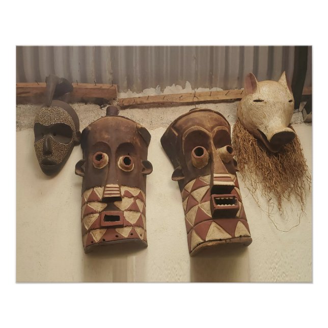 Pôster Máscaras na Tanzânia (Frente)