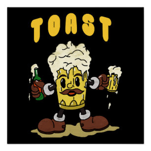 Pôster Mascote da Torrada de Cerveja