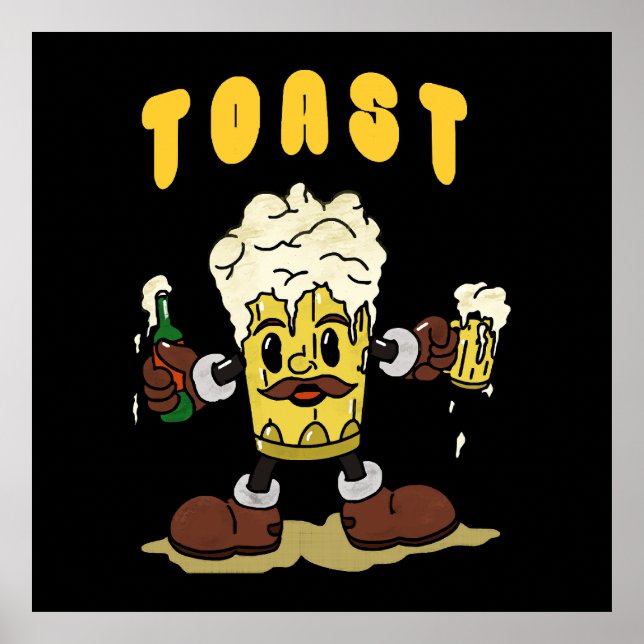Poster Mascote da Torrada de Cerveja (Frente)