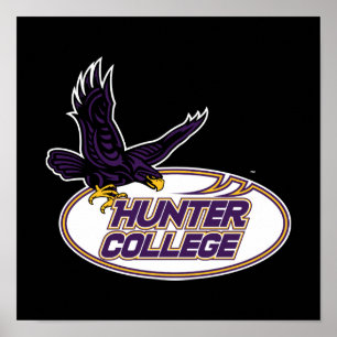 Poster Mascote do Hunter College Hawks