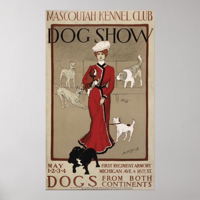 Pôster Mascoutah Kennel Club Dog Show 1901 (Frente)